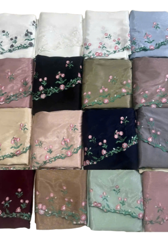 Telekung Silk Embroidery Vietnam