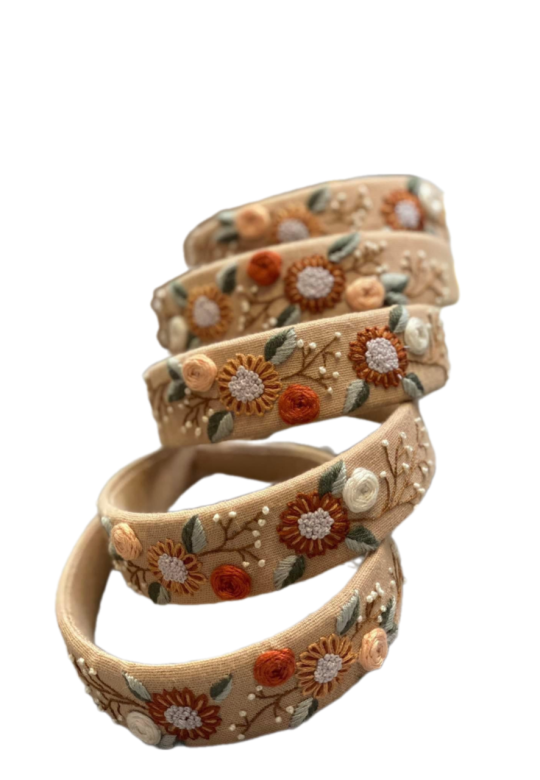 Rose  Embroidered Headband