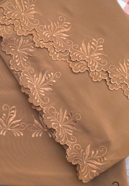 Tudung bawal embroidery